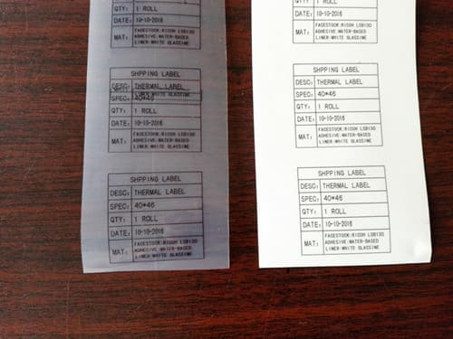 Transparent Thermal Label Thermal Label Rolls Thermal Adhesive Sticker